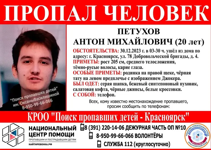 Тело баскетболиста Антона Петухова нашли под Красноярском: спортсмен пропал 30 декабря
