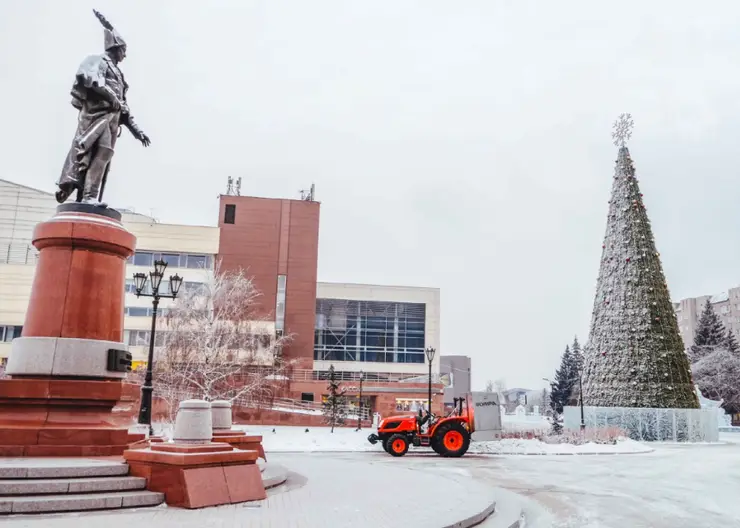 В Красноярске с 15 февраля начнётся уборка городских ёлок