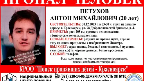 Тело баскетболиста Антона Петухова нашли под Красноярском: спортсмен пропал 30 декабря